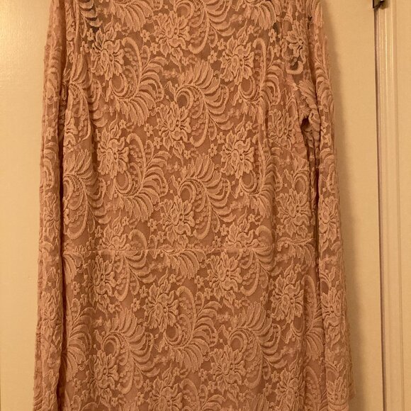 Bebe blush lace long sleeve dress XL - Picture 3 of 16